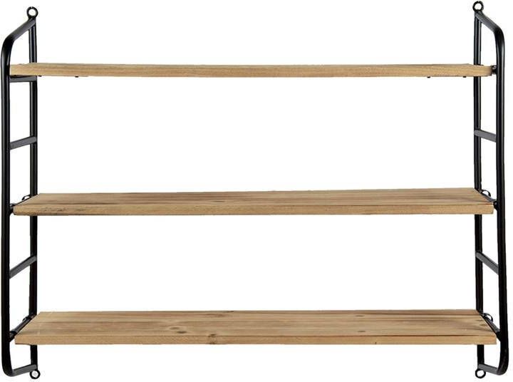 Clayre & Eef Wandrek 60x15x50 cm Bruin Hout Metaal Wandplank