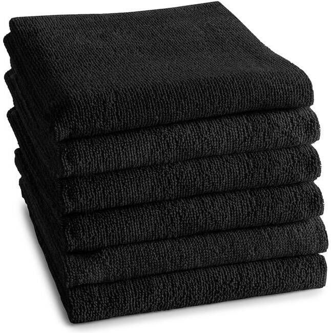 DDDDD keukendoek Logo 50x55 cm Black 6 stuks
