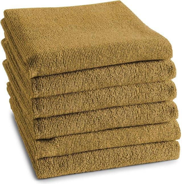 DDDDD keukendoek Logo 50x55 cm Ochre 6 stuks