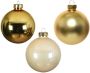Decoris 49x stuks glazen kerstballen parel goud 6 cm glans en mat Kerstbal - Thumbnail 2