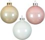 Decoris 49x stuks glazen kerstballen lichtroze parel wit 6 cm glans en mat Kerstbal - Thumbnail 2