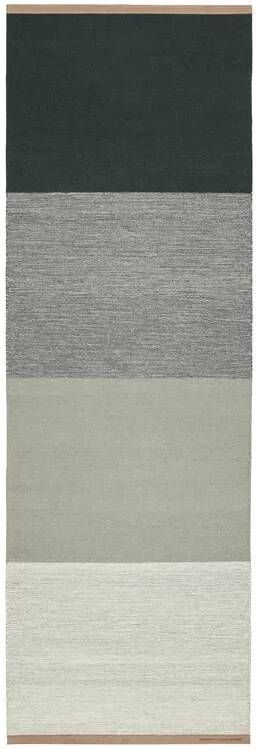 Design House Stockholm Fields vloerkleed 80x250 Groen|Grijs