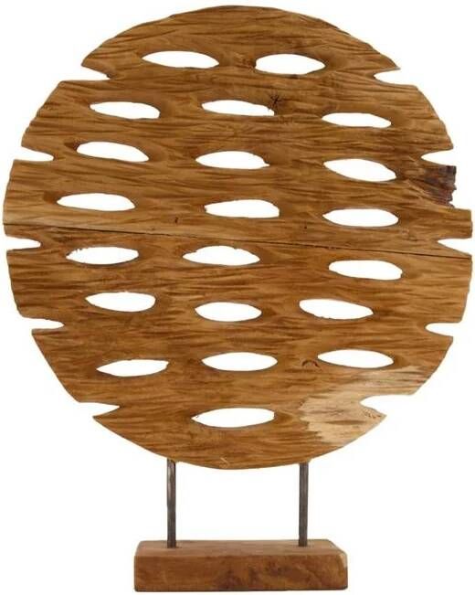 Dijk Natural Collections DKNC Ornament Toulouse Teak hout 50x38x10 cm Bruin