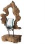 Dijk Natural Collections DKNC Root Taichung met glas hout 24x17x45cm Beige - Thumbnail 2