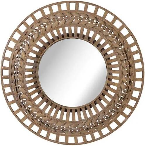 Dijk Natural Collections DKNC Spiegel Agadir Bamboe 77x77x8cm Bruin