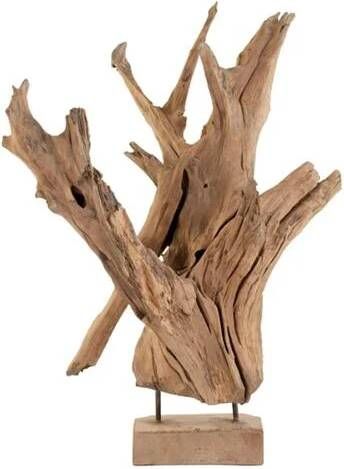 Dijk Natural Collections DKNC Teakhout ornament op standaard 35x20x65cm Natuurlijk