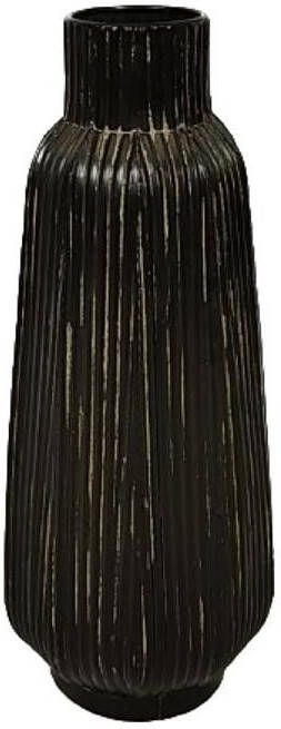 Dijk Natural Collections DKNC Vaas Algiers Metaal 24x59cm Zwart
