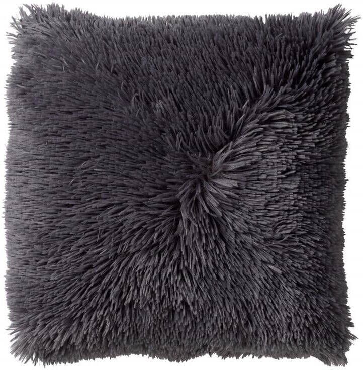 Dutch Decor kussenhoes FLUFFY 45x45 cm Charcoal Gray