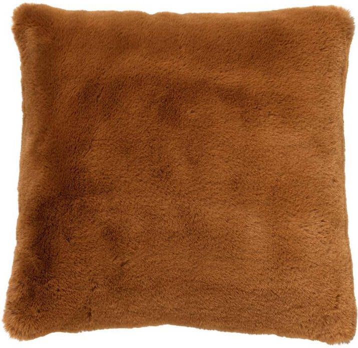 Dutch Decor ZAYA Kussenhoes 45x45 cm effen kleur kussenhoes superzacht Tobacco Brown bruin