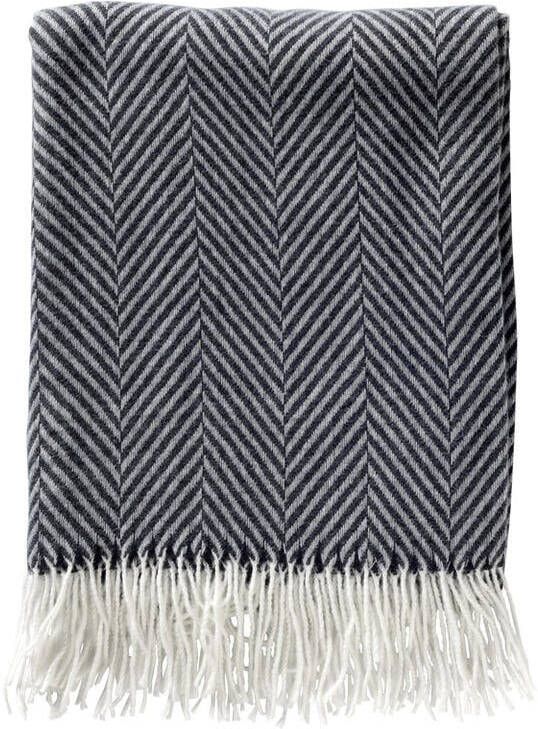 Dutch Decor Plaid 140x180 cm JOSEFIEN zigzag patroon antraciet