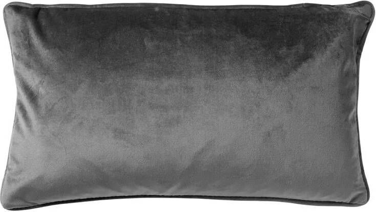 Dutch Decor FINN Sierkussen velvet 30x50 cm Charcoal Gray antraciet