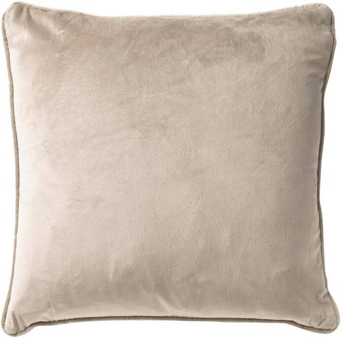 Dutch Decor FINN Sierkussen 45x45 cm velvet effen kleur Pumice Stone beige - Foto 2