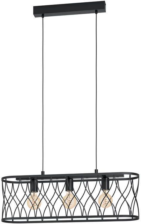 EGLO  Giltspur Hanglamp - E27 - 77 cm - Zwart