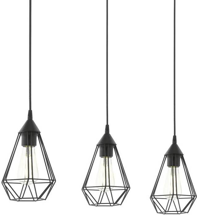 EGLO hanglamp Tarbes 3 zwart