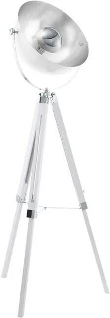 EGLO Vloerlamp COVALEDA wit en zilverkleurig 49877