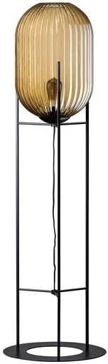 ETH Glamm S Vloerlamp Ribbel glas| Amber 136cm