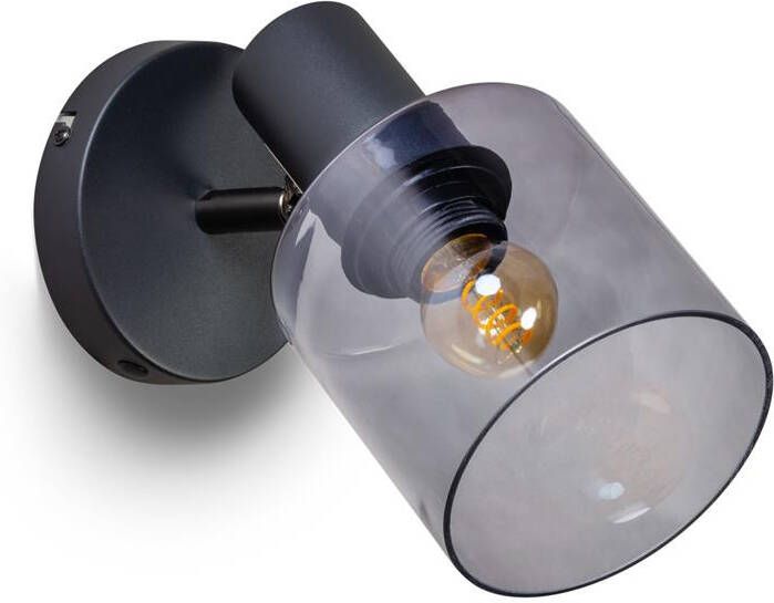 ETH Sledge Glass Wandlamp E27 Smoke Glas