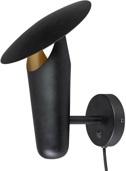 ETH The Britt Wandlamp GU10 Aan|uit op koker Zwart Messing