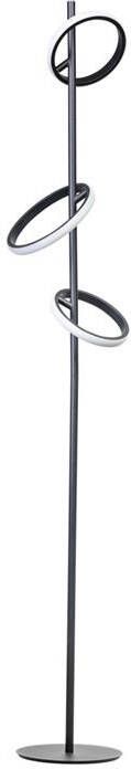 ETH Vloerlamp Jaimy Zwart 3 x Ring 2700K Incl. 3-Step Dimmer 18Watt