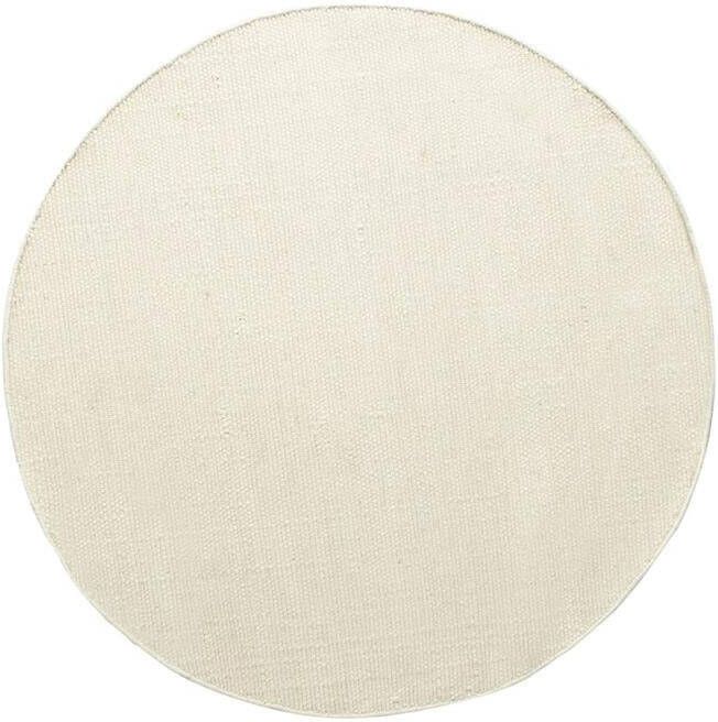 Eva Interior Rond vloerkleed wol Wit Cobble Stone-100cm