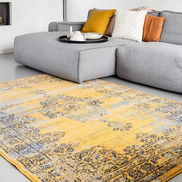 Eva Interior Vintage Vloerkleed Geel Okergeel 185 x 270 cm (L) Bloom