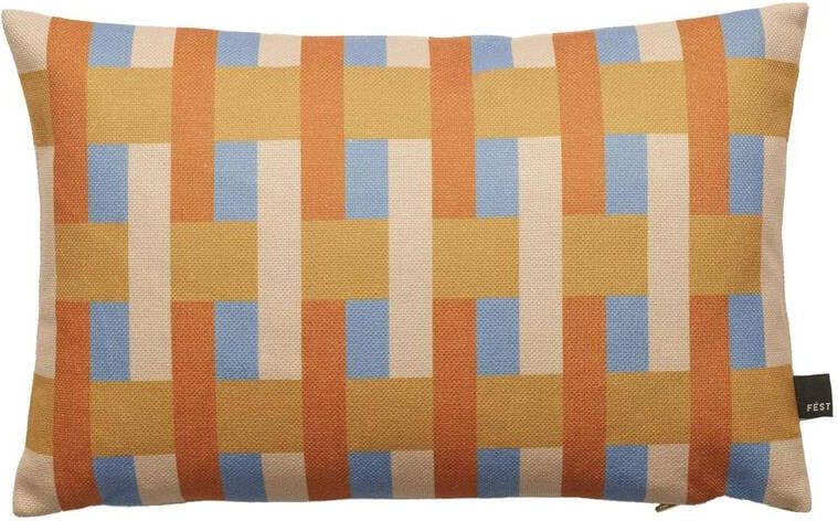 FEST Amsterdam FÉST Striped kussen 45x30 baja blauw
