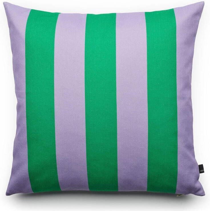 FEST Amsterdam FÉST Stripes kussen 60x60 Green|Purple