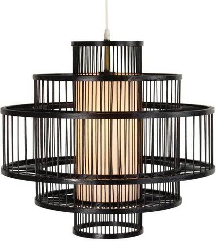 Fine Asianliving Bamboe Hanglamp Zwart Handgemaakt