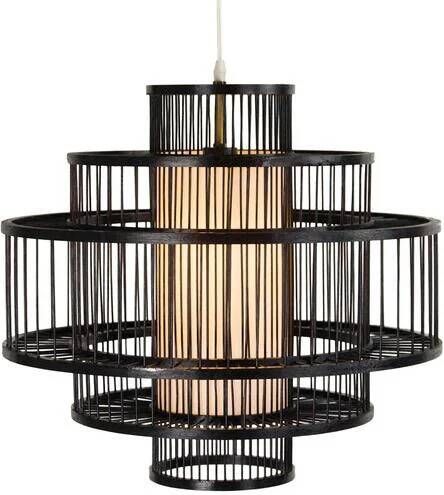 Fine Asianliving Bamboe Hanglamp Zwart Handgemaakt