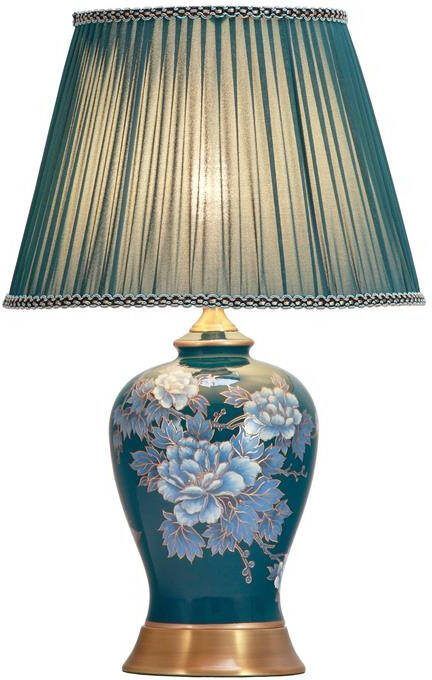 Fine Asianliving Chinese Tafellamp met Kap Keramiek