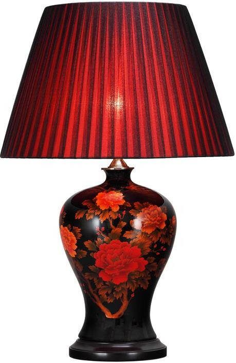 Fine Asianliving Chinese Tafellamp met Kap Keramiek