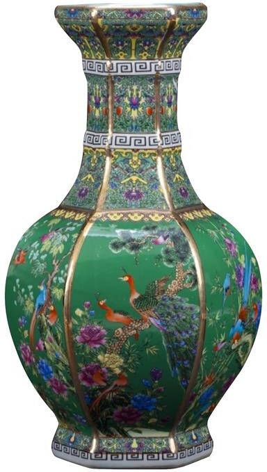 Fine Asianliving Chinese Vaas Porselein Bloemen
