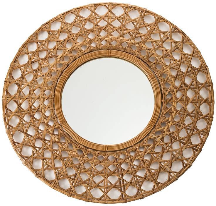 Fine Asianliving Ronde Wandspiegel Frame Handgeweven
