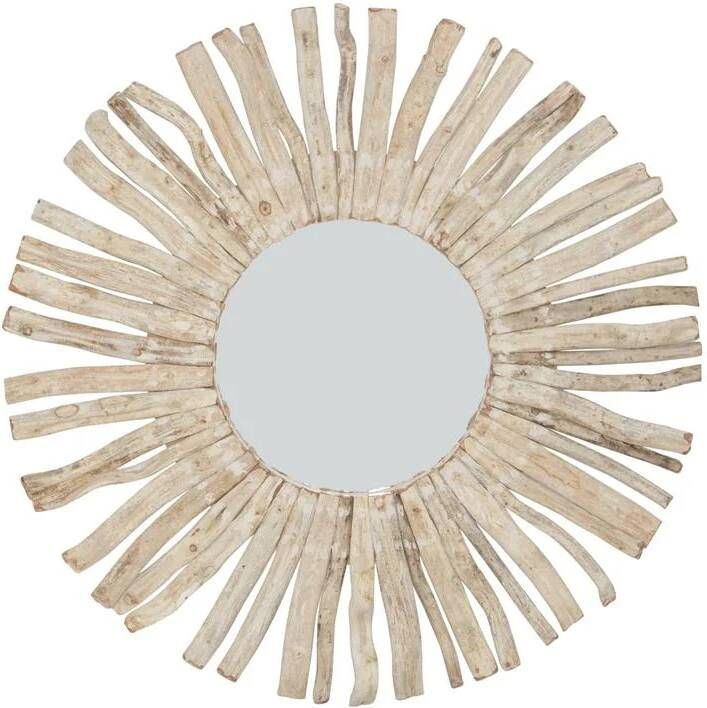 Fine Asianliving Ronde Wandspiegel Solide Houten