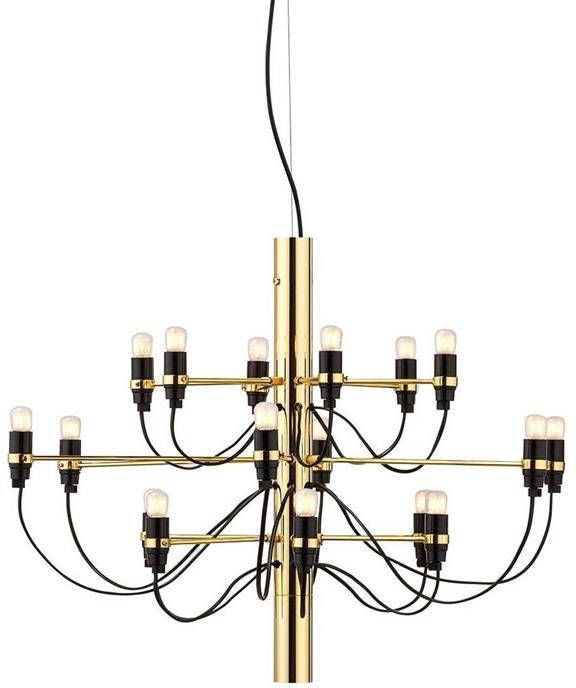 Flos 2097|18 by Gino Sarfatti kroonluchter Ø69 opaal messing