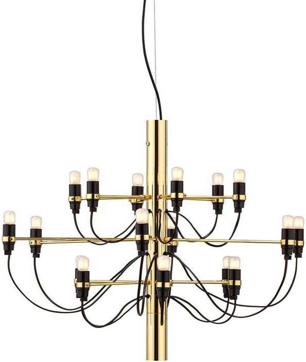Flos 2097|18 by Gino Sarfatti kroonluchter Ø69 transparant messing