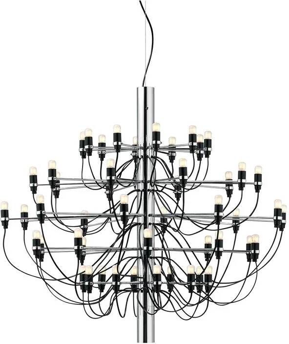 Flos 2097|50 by Gino Sarfatti kroonluchter Ø100 opaal chroom