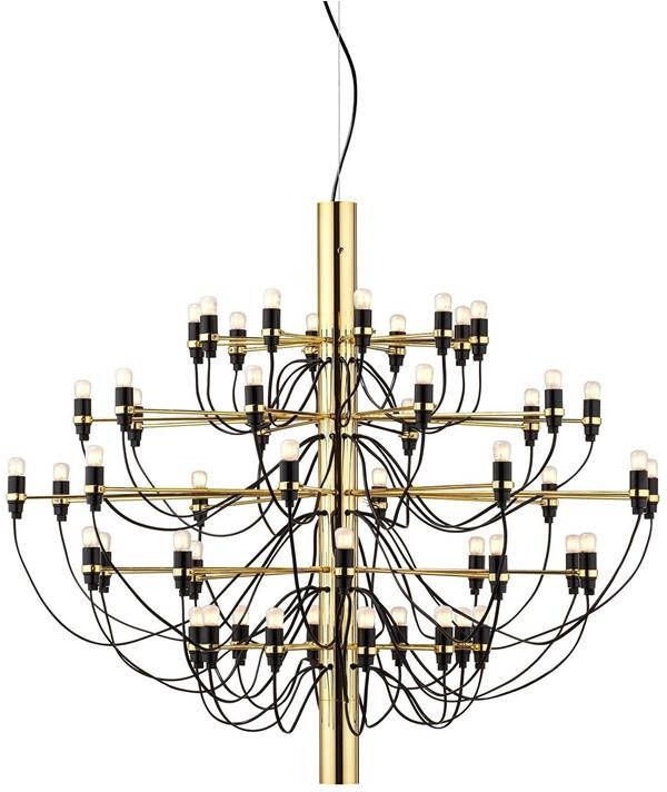 Flos 2097|50 by Gino Sarfatti kroonluchter Ø100 opaal messing