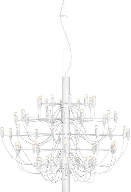 Flos 2097|50 by Gino Sarfatti kroonluchter transparant wit