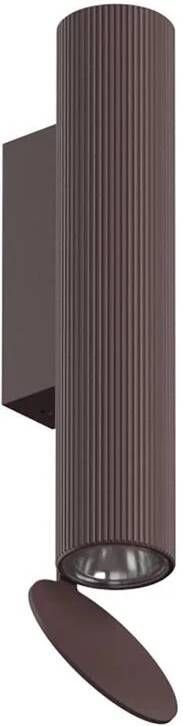 Flos Flauta H225 Riga wandlamp buiten LED donkerbruin