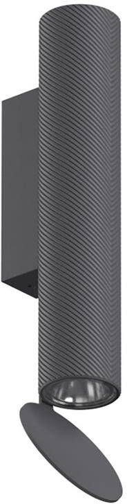 Flos Flauta H225 Spiga wandlamp buiten LED antraciet