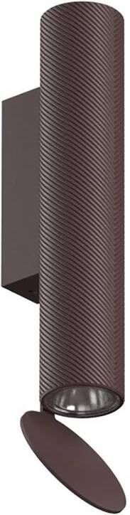 Flos Flauta H225 Spiga wandlamp buiten LED donkerbruin