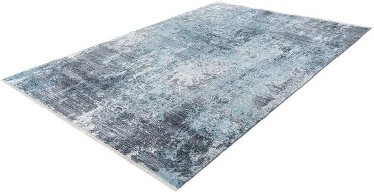 FlyCarpets Colonia Modern Grijs Blauw Vloerkleed Vintage