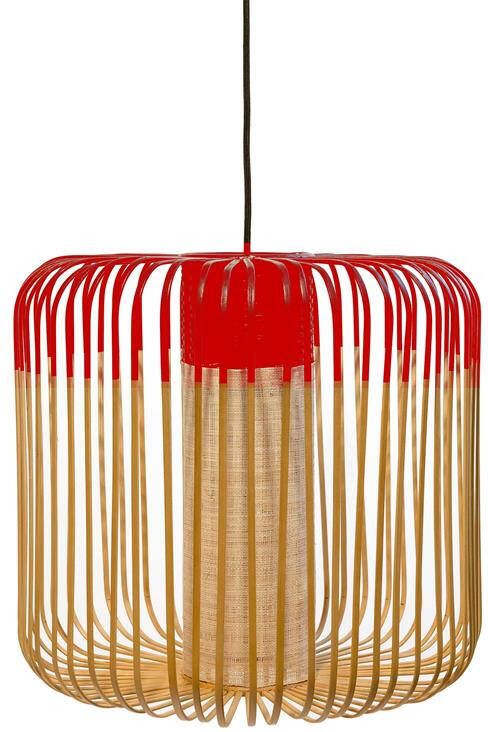 Forestier Bamboo Light hanglamp Ø45 medium rood