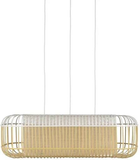 Forestier Bamboo Oval L hanglamp wit
