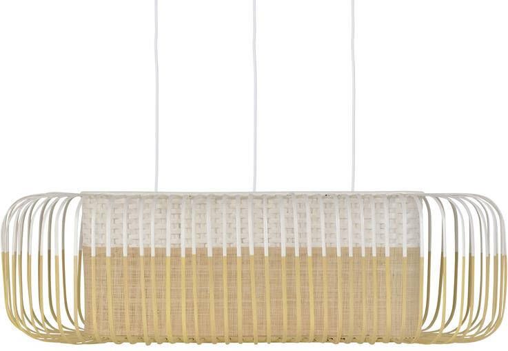 Forestier Bamboo Oval M hanglamp wit