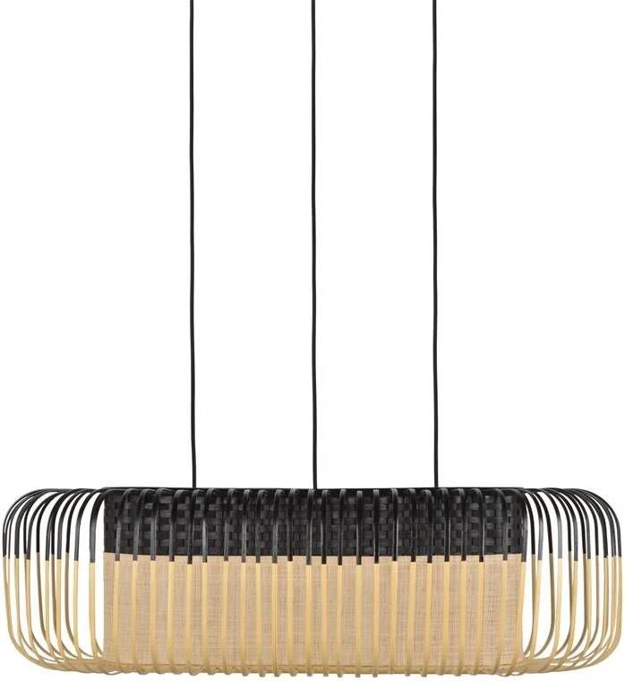 Forestier Bamboo Oval M hanglamp zwart