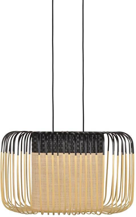 Forestier Bamboo Oval S hanglamp zwart