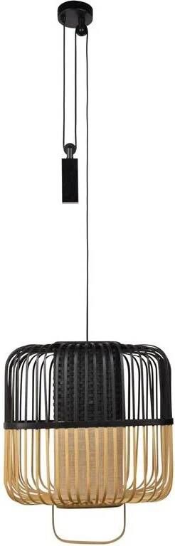 Forestier Bamboo square hanglamp medium black