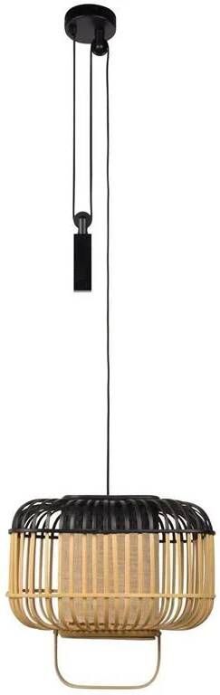 Forestier Bamboo square hanglamp small black